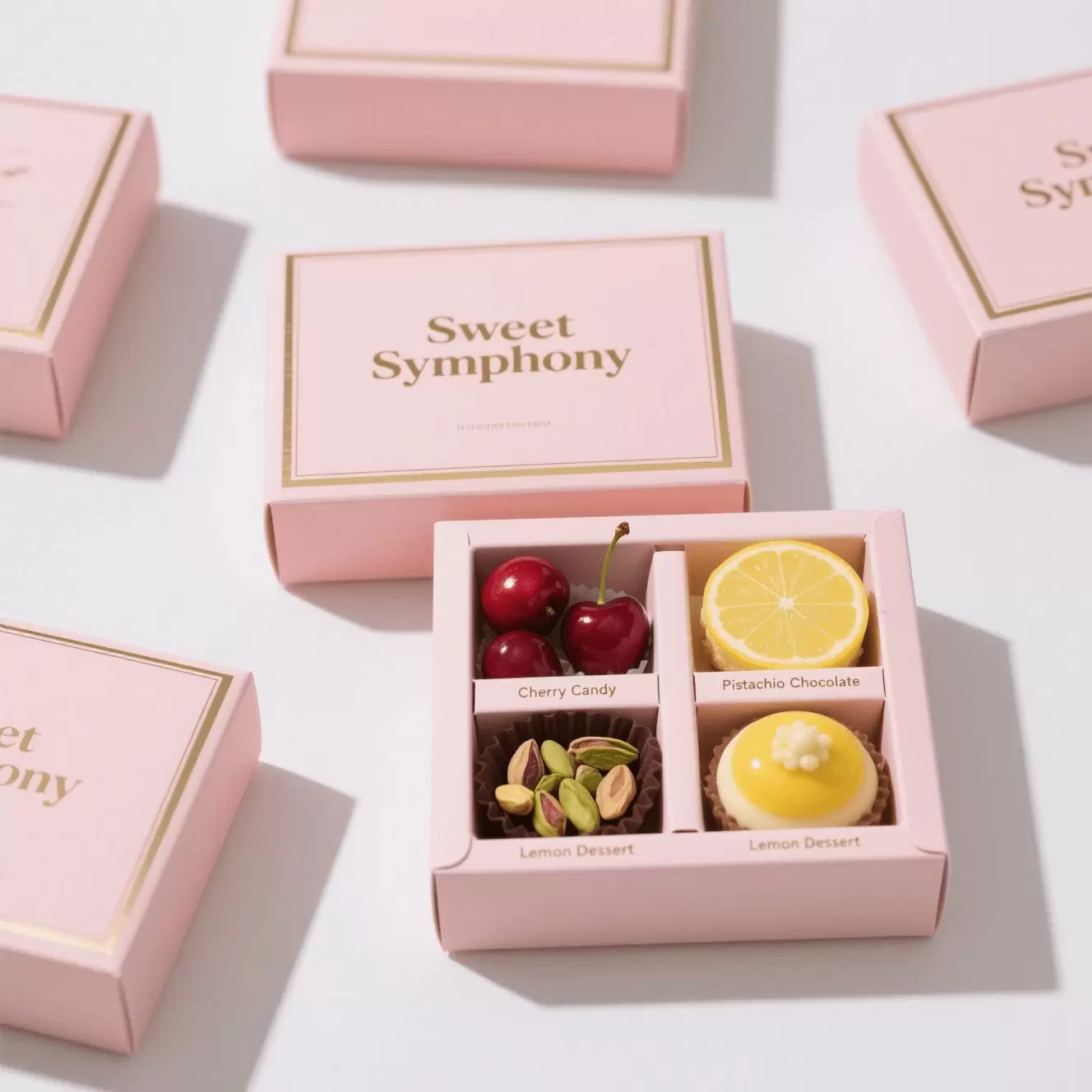 Chocolate packaging box with festive gift presentation for retail sweets